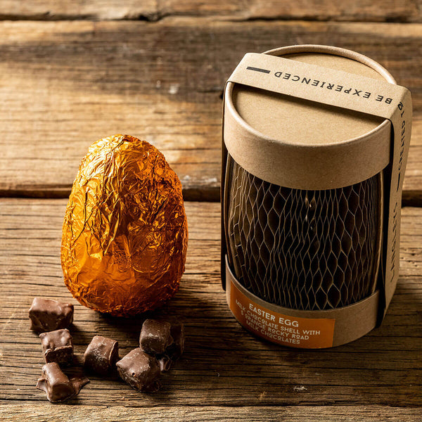 Darts Farm Langley's Milk Chocolate Easter Egg with Orange Rocky Road